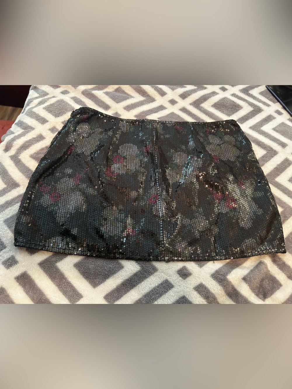 PrettyLittleThing Black Sequin Micro Mini Skirt